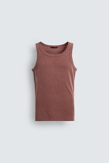 Zara Майка с эффектом потертости