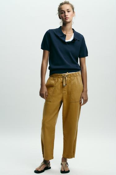 Zara Брюки-джоггеры с застежкой на кнопку снизу