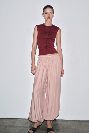 Zara Футболка из эластичной ткани в рубчик купить с доставкой.
