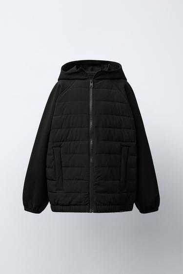 Zara Ультралегкая комбинированная куртка с эффектом неопрена купить с доставкой.