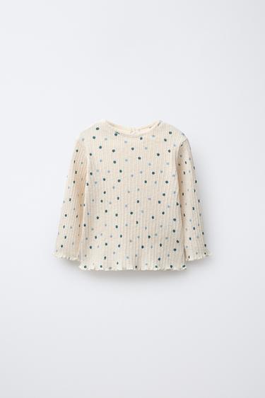 Zara Футболка с цветочным рельефом