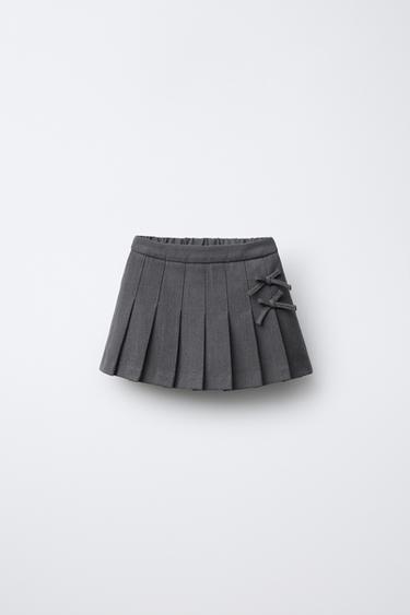 Zara Юбка-шорты со складками и бантами