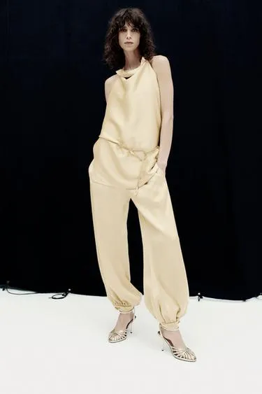 Атласные брюки-багги — ZW COLLECTION