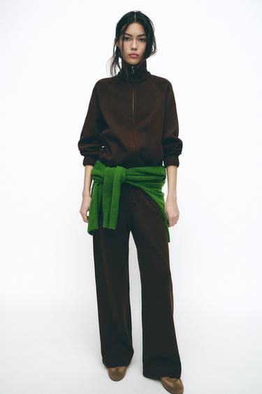 Zara Брюки прямого кроя из мягкой ткани