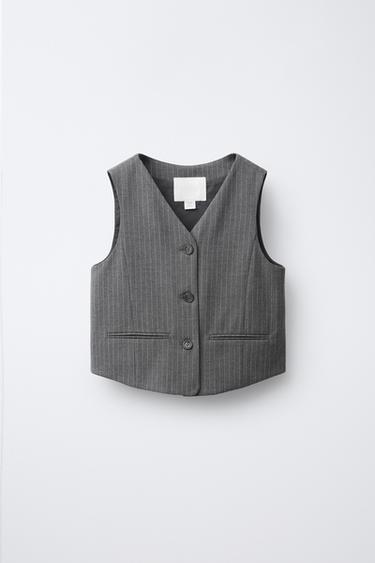 Zara Жилет в тонкую полоску купить с доставкой.