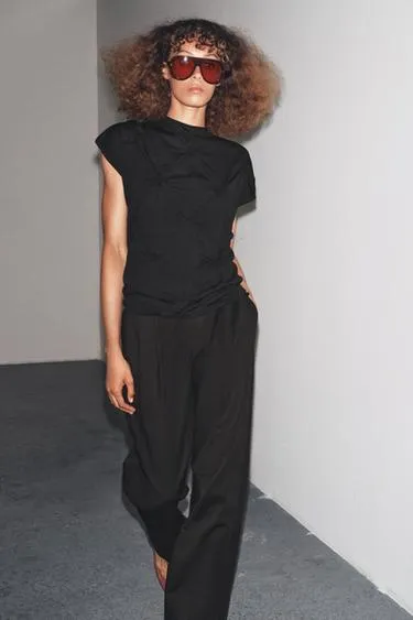 Трикотажный топ с узлами- Заказать в России