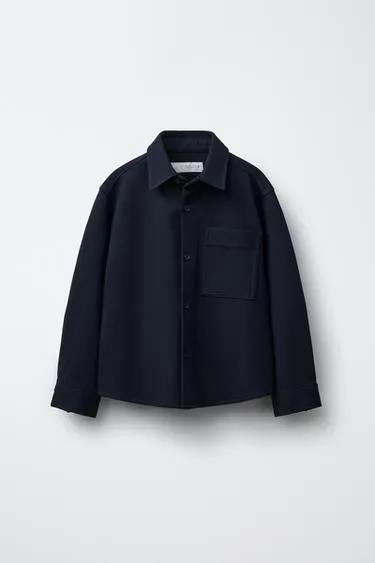 Базовая куртка-рубашка с карманом- Заказать в России