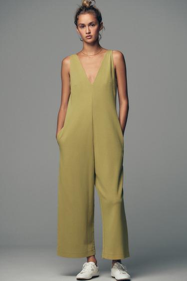 Zara Комбинезон из ткани интерлок с эффектом стирки купить с доставкой.