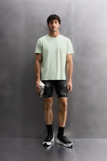 Zara Леггинсы для бега с абстрактным принтом