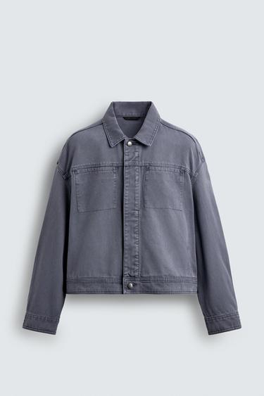 Zara Куртка с эффектом потертости BOXY FIT