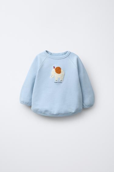 Zara Толстовка с нашивкой из махровой ткани купить с доставкой.