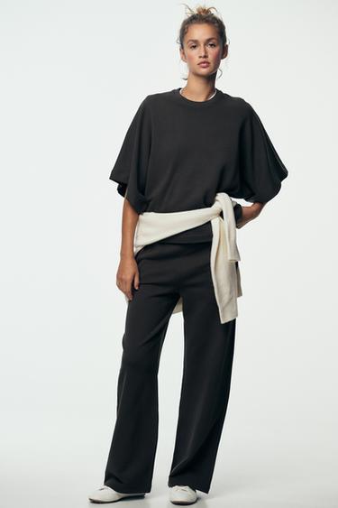 Zara Толстовка с короткими рукавами в стиле рустик купить с доставкой.