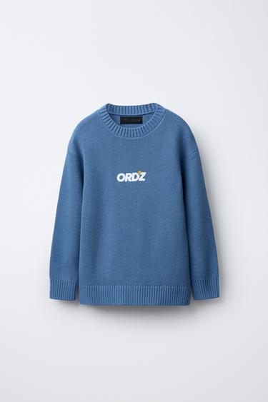 Zara Трикотажный джемпер с текстом