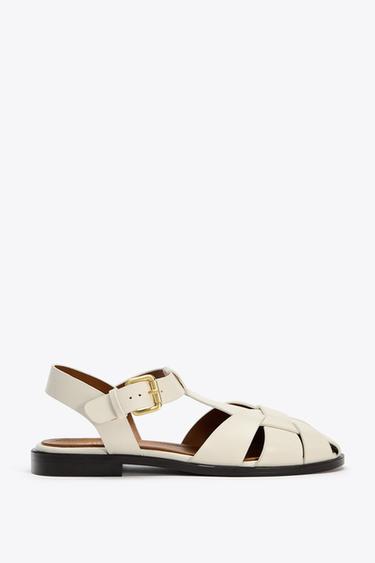 Zara Плоские сандалии-крабики купить с доставкой.