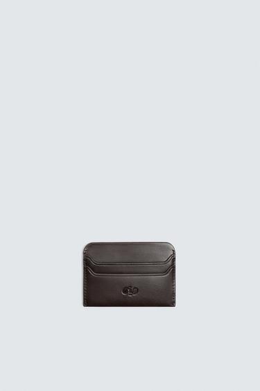Zara Кожаный картхолдер купить с доставкой.