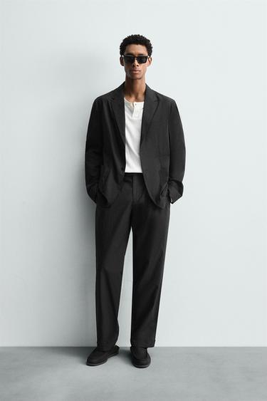 Zara Костюмный блейзер из поплина купить с доставкой.