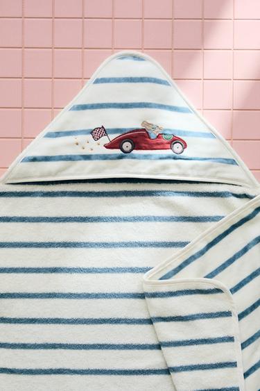 Zara Детский халат HAND TOWEL с капюшоном в виде гонщика-собаки купить с доставкой.