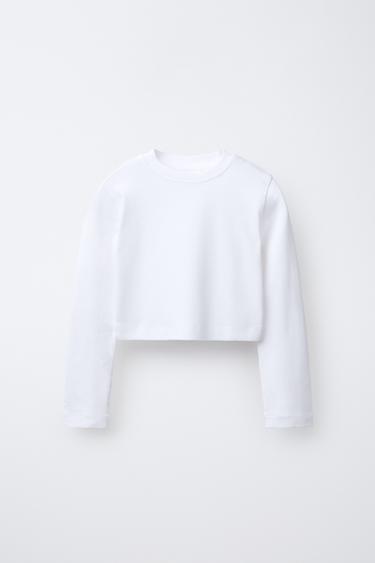 Zara Базовая укороченная футболка купить с доставкой.