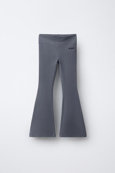 Zara Легинсы FLARE с текстом купить с доставкой.