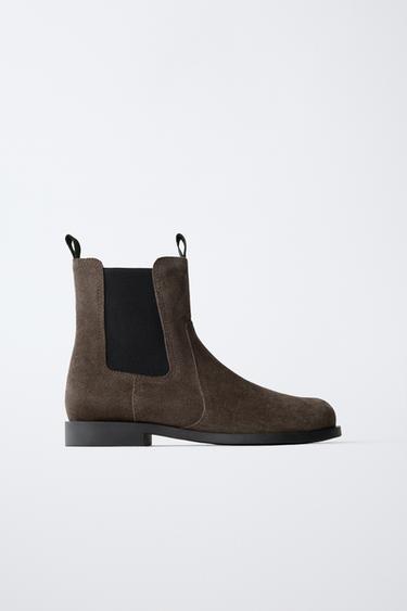 Zara Кожаные ботинки челси купить с доставкой.