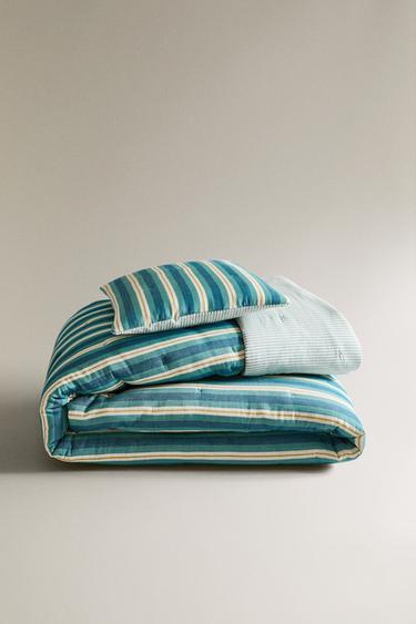 Zara Детское одеяло с полосками разной ширины ZARA