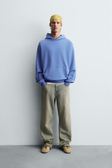 Zara Базовое худи с капюшоном