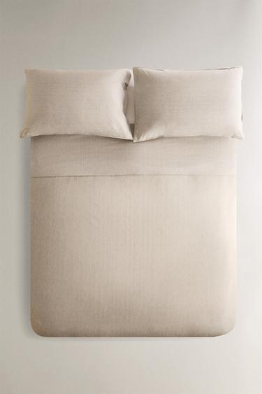 Zara Покрывало для одеяла с оборками в полоску на две стороны