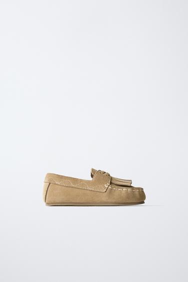 Zara Кожаные мокасины купить с доставкой.