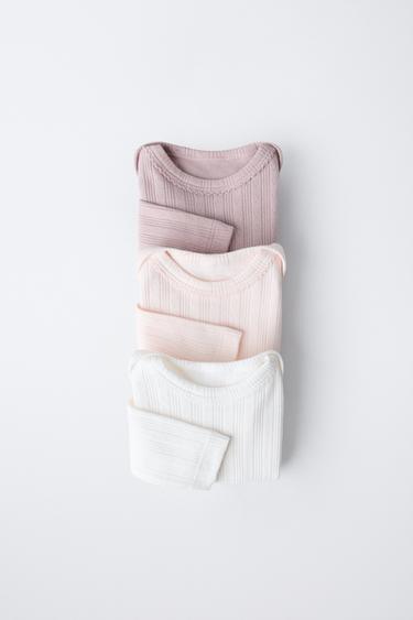 Zara 6 месяцев - 3 года/ комплект из трех боди с длинными рукавами купить с доставкой.