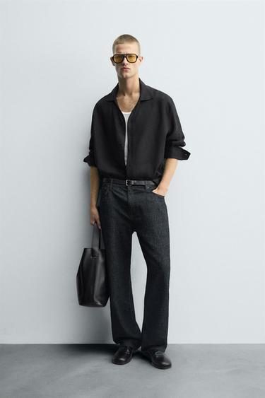 Zara Рубашка из 100% льна купить с доставкой.