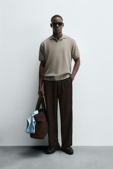 Zara Поло классического кроя с узором