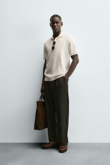 Zara Поло классического кроя с узором