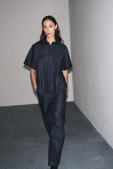 Zara Джоггеры деним — ZW COLLECTION купить с доставкой.