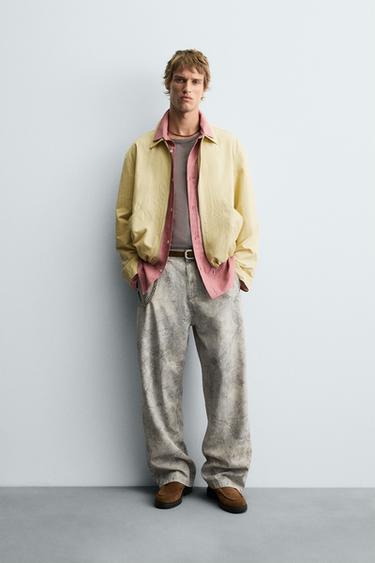 Zara Брюки RELAXED FIT с абстрактным принтом