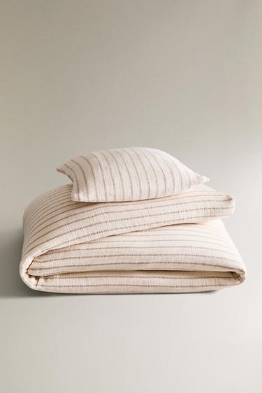 Zara Детское покрывало в полоску из муслина