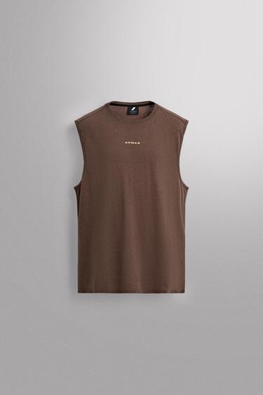 Zara Майка из льна и хлопка купить с доставкой.