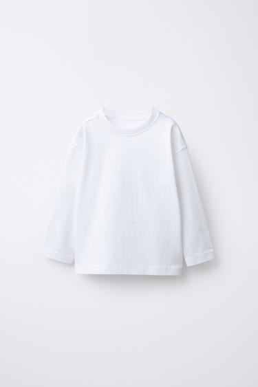 Zara Однотонная футболка MEDIUM WEIGHT купить с доставкой.