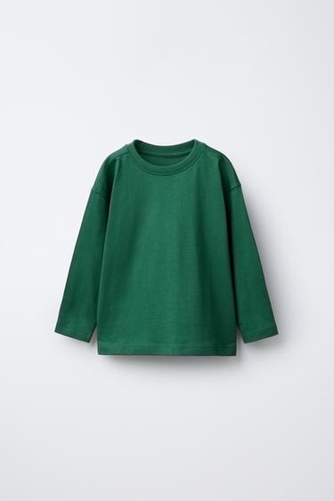 Zara Однотонная футболка MEDIUM WEIGHT купить с доставкой.