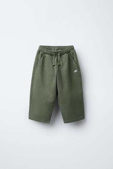 Zara Брюки прямого кроя из мягкой ткани с логотипом купить с доставкой.