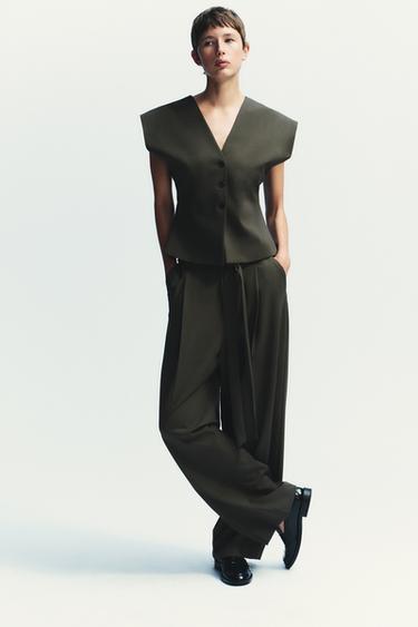 Zara Жилет в тонкую полоску