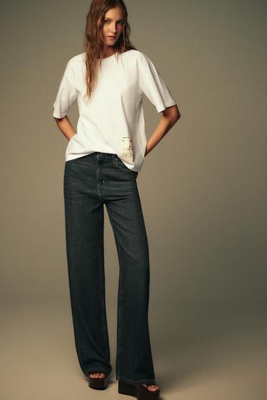 Zara Футболка REGULAR FIT с этикеткой купить с доставкой.