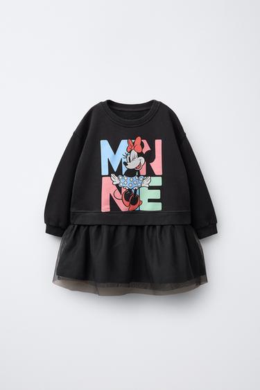 Zara Комбинированное платье из фатина с принтом MINNIE MOUSE © DISNEY купить с доставкой.