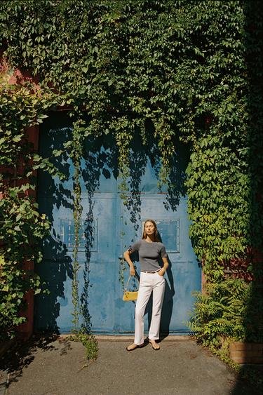 Zara Джемпер в рубчик с завязками