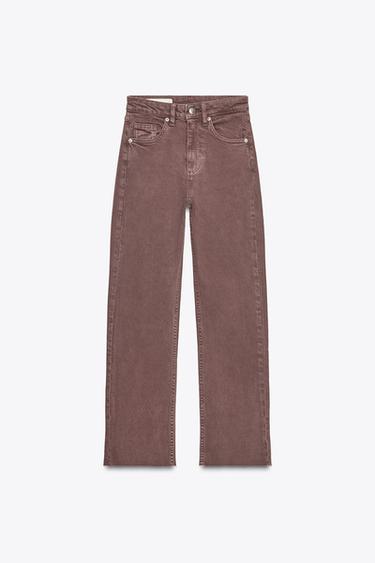 Zara Джинсы ZARA с высокой посадкой и расклешенными штанинами, укороченные купить с доставкой.