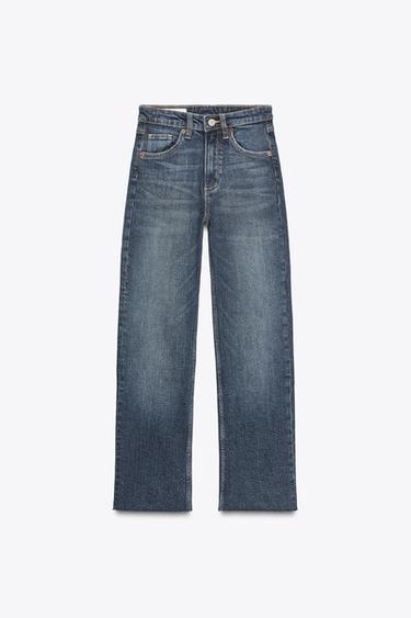 Zara Джинсы с завышенной посадкой и расклешенным низом TRF купить с доставкой.