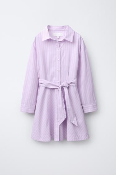 Zara Платье-рубашка в полоску купить с доставкой.