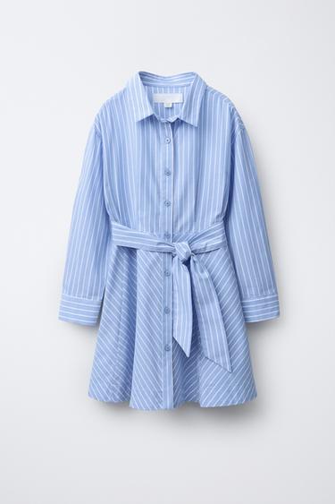 Zara Платье-рубашка в полоску купить с доставкой.