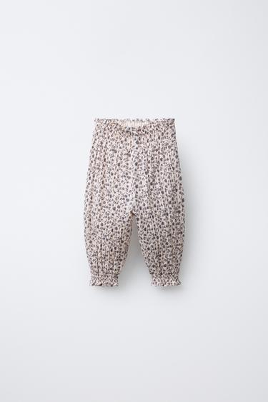 Zara Брюки текстура цветы