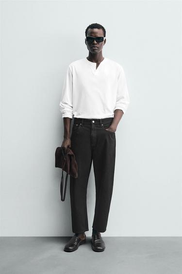 Zara Джинсы TAPERED WIDE FIT купить с доставкой.
