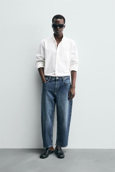 Zara Джинсы TAPERED WIDE FIT купить с доставкой.